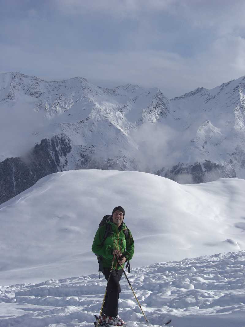 Haglöfs Spitz Jacket bei einer Skitour zur Lampsenspitze