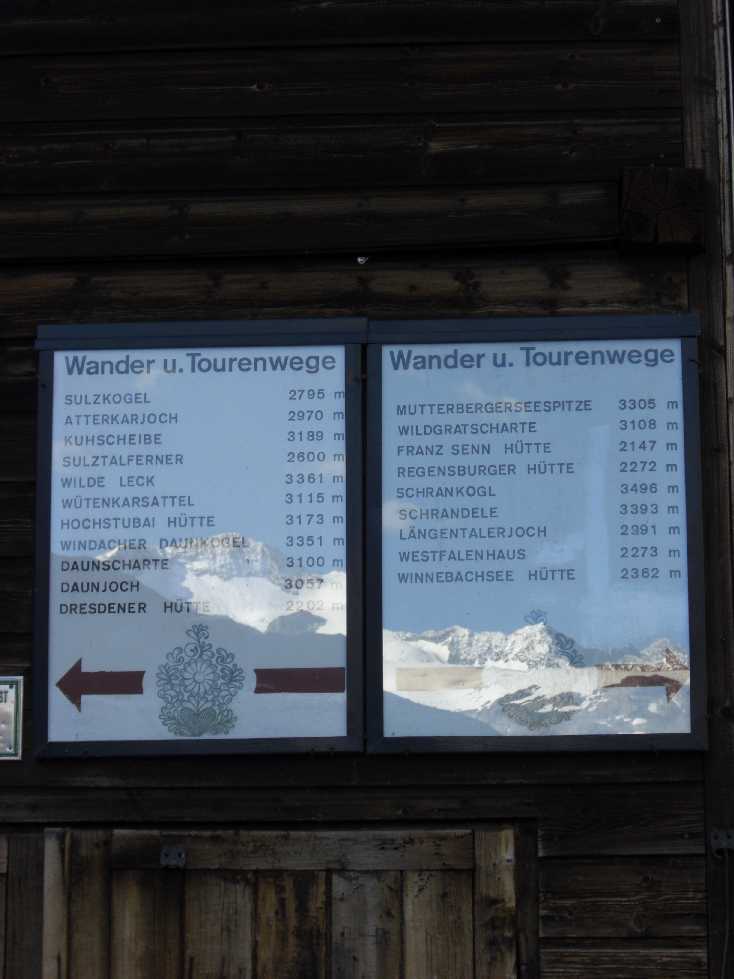 Tourenkarte Amberger Hütte